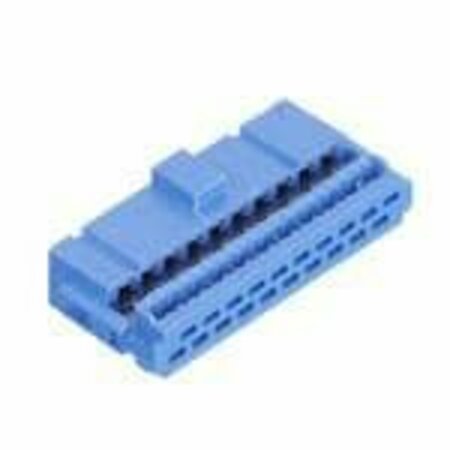 FCI Board Connector, 20 Contact(S), 2 Row(S), Female, 0.1 Inch Pitch, Idc Terminal, Locking, Blue 10125116-220LF